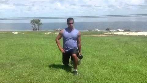 Split Squat to Single Arm Bicep Curls