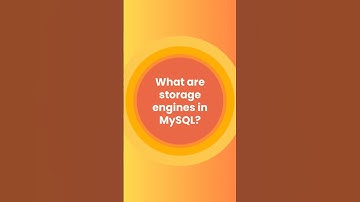 Storage Engines in MySQL Explained Simply ⚡#shorts #databaseconcepts #interviewpreparation #mysql