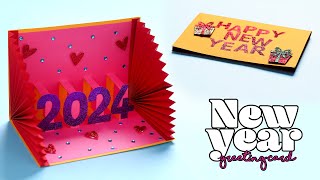 New Year Greeting Card 2024 | Happy New Year Card 2024 | Paper Crafts | Pop Up Card