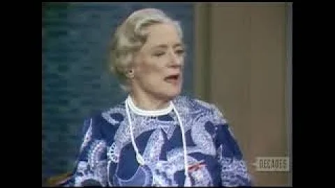 Bette Davis, Peggy Wood 1972 TV Interview