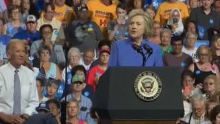 Hillary: Biden helps someone when they fall down