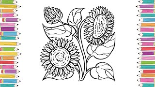Sunflower Coloring Pages Fun & Educational Videos for Kids