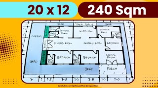 20X12 House Plan Design 240 Square Meter 3 Bedroom
