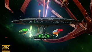 4K Assimilated Galaxy Class USS Valkyrie Vs DS9 - Star Trek Bridge Commander (Remastered)