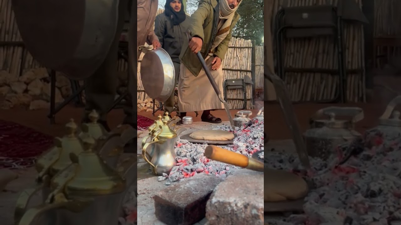 خبز الملة في الجمر 🔥🪵