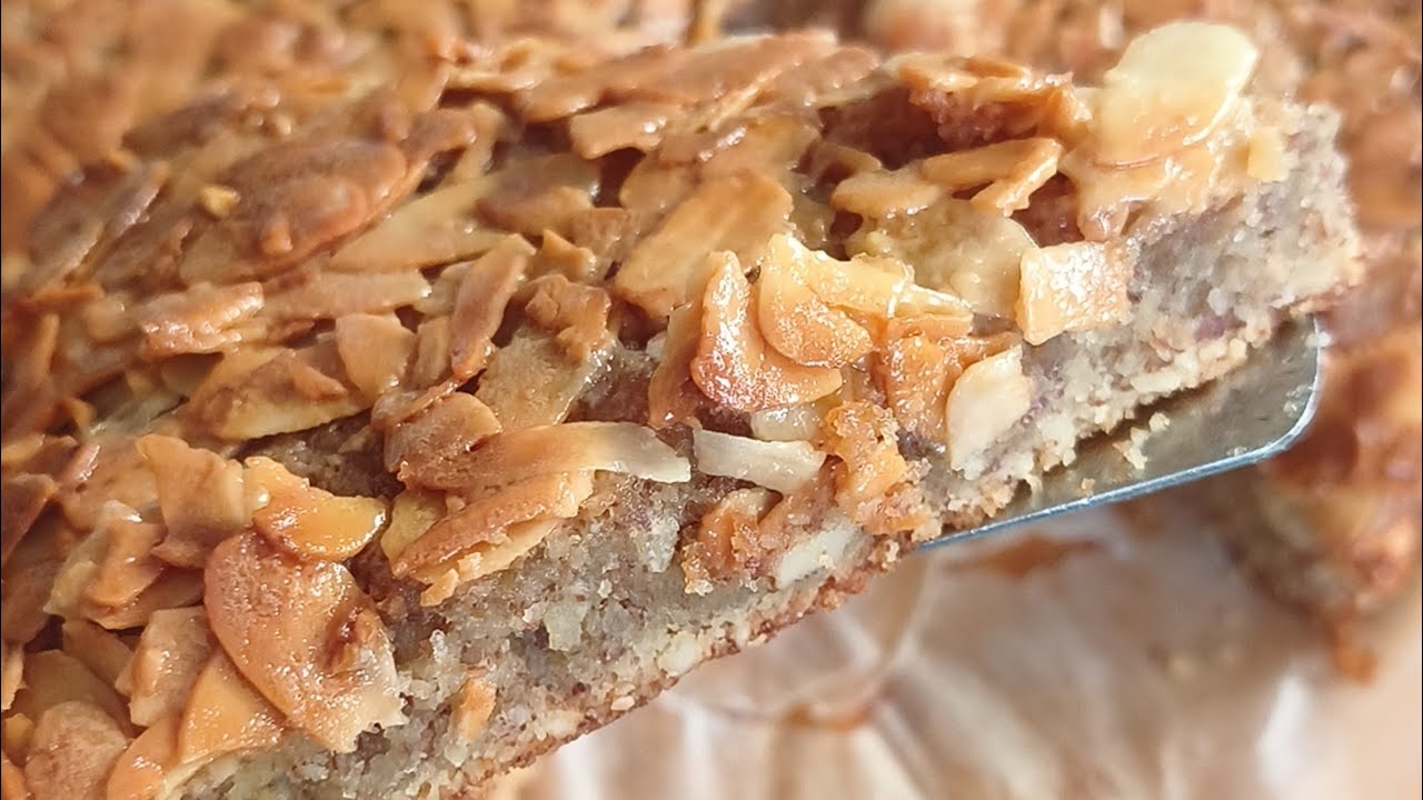 طرطة اللوز الإسبانية معلكة ولذيذة بطريقة. سهلة ومبسطة 😋🌙💯🍰🍰