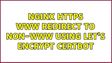 nginx https www redirect to non-www using let