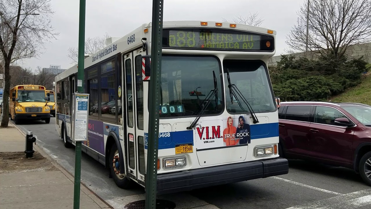 HEV bus, numbered 6468, under the MTA and New York City Transit (MTA New Yo...