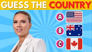 Guess the Country: Celebrity Edition Quiz