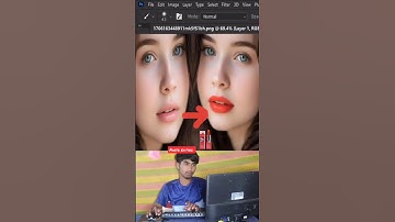How to colorize lips easily in realistic way using photoshop 2024 #shorts @SETIndia @MrBeast