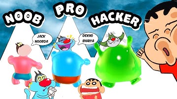 Noob vs Pro vs Hacker | In Wobble Man | With Oggy and Jack | Gamepie