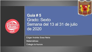 Guía # 5: Perímetro. Sexto