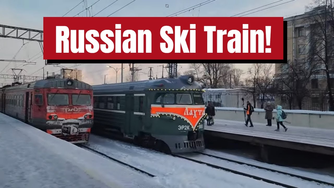 This FREE Russian RETRO ski train takes you straight to skiing!!