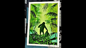 🟢🌳 Painting Only with Green Color 🟢🌳 #painting #namasteidea #viral #shorts