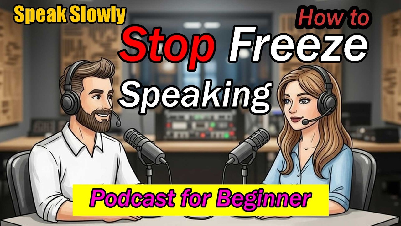 How to Stop Freezing When Speaking English Podcast for Beginners A1-B1