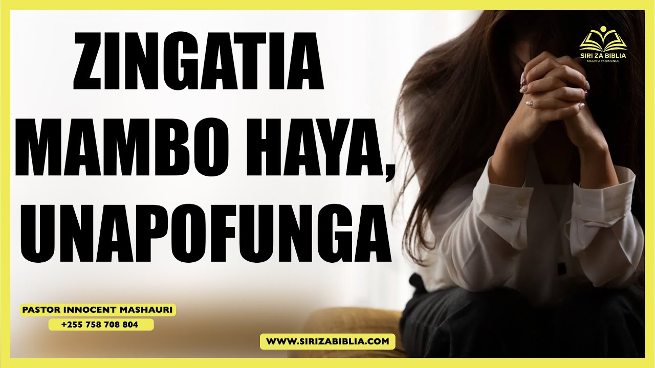 MAMBO MUHIMU YA KUZINGATIA UNAPOKUWA KATIKA MFUNGO