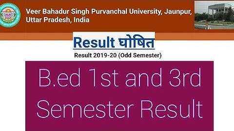 B.ed result 1st & 3rd semester December 2019