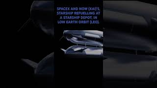SPACEX AND NOW (XAI)’S, STARSHIP REFUELLING AT A STARSHIP DEPOT, IN LOW EARTH ORBIT (LEO).