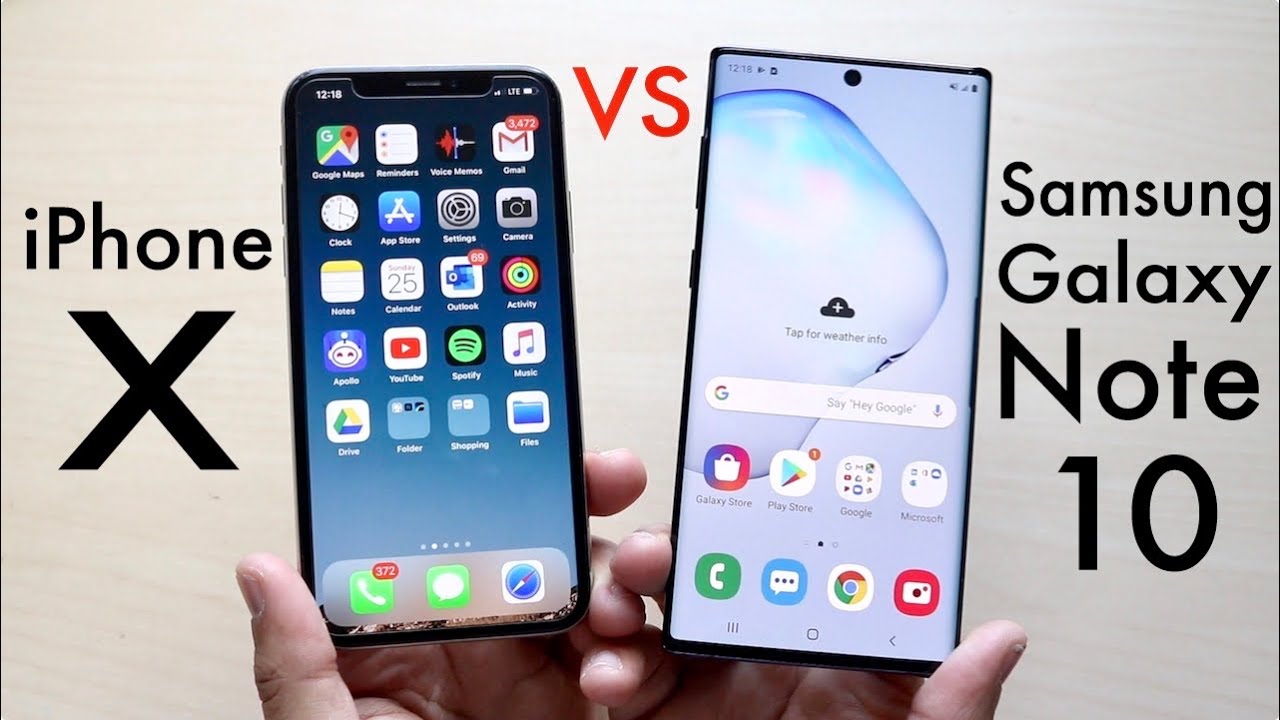 Samsung Galaxy Note 10 vs. iPhone XS, Specs Comparison
