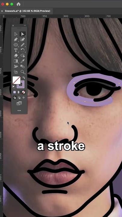 how-to-create-line-art-in-illustrator-wednesday-addams-shorts