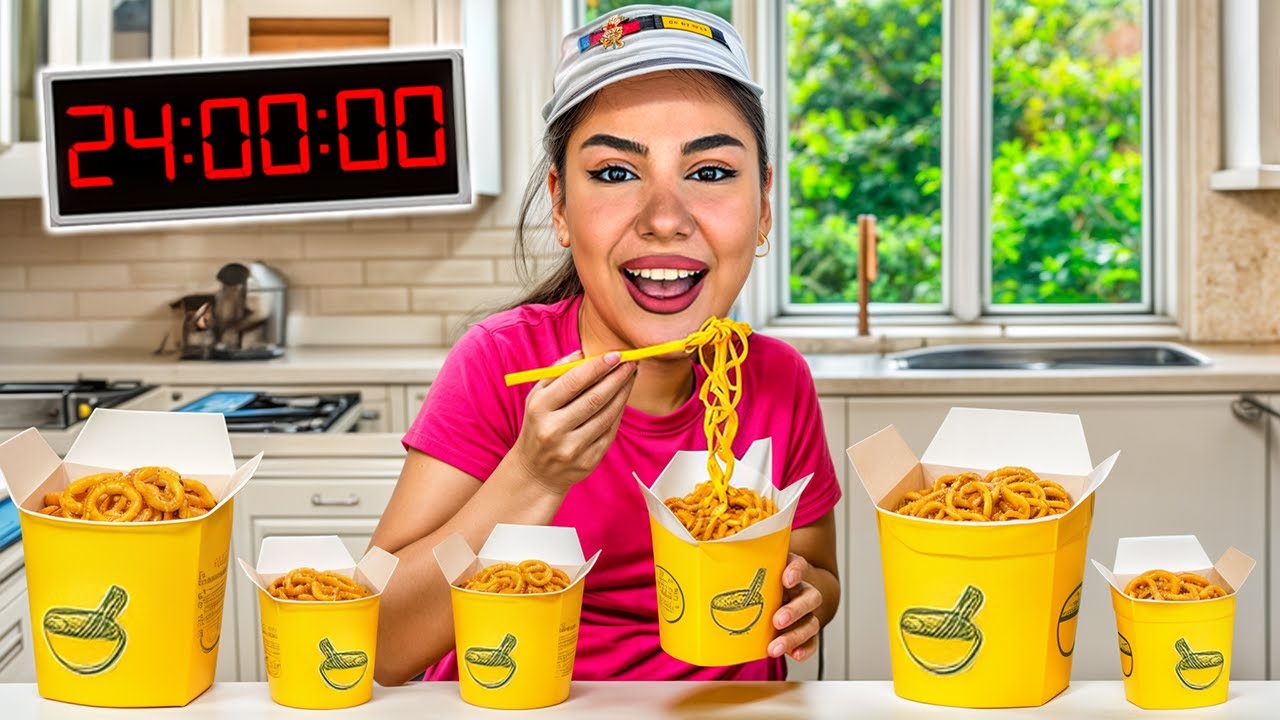 24 SAAT BOYUNCA NOODLE YEDİM ?! - ( Çakal Konseri & Sürpriz konuklar)