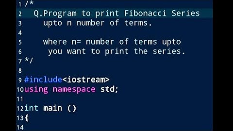 C++ Programming||Program to print Fibonacci Series upto N number of terms