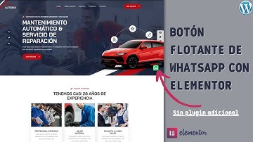 🔵 Como colocar botón flotante de whatsapp con wordpress Elementor ✅