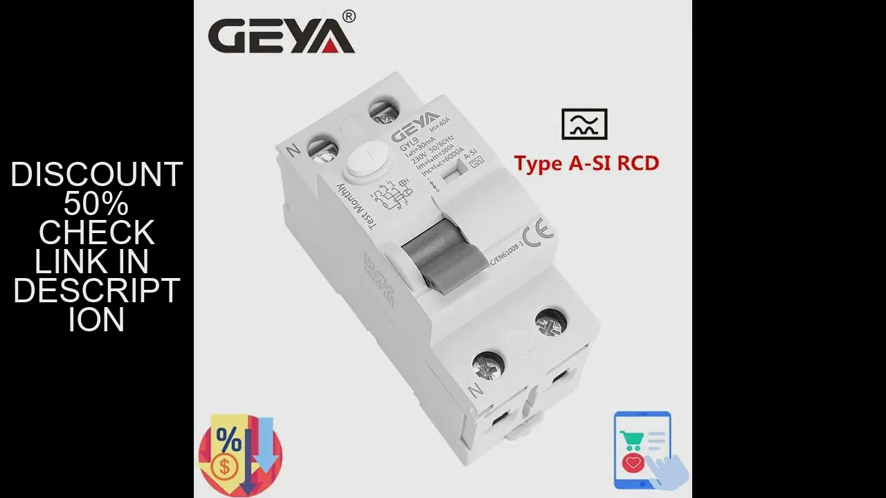 GEYA GYL9 2Pole TypeA-SI Type RCD RCCB Electromagnetic Residual Current Device 40A 63A Super Immunit