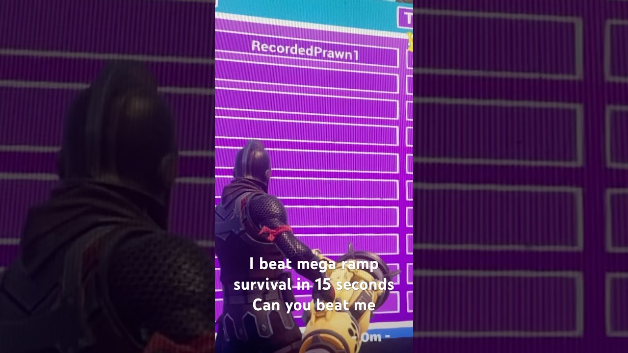 I beat mega ramp survival in 15 seconds in Fortnite ￼