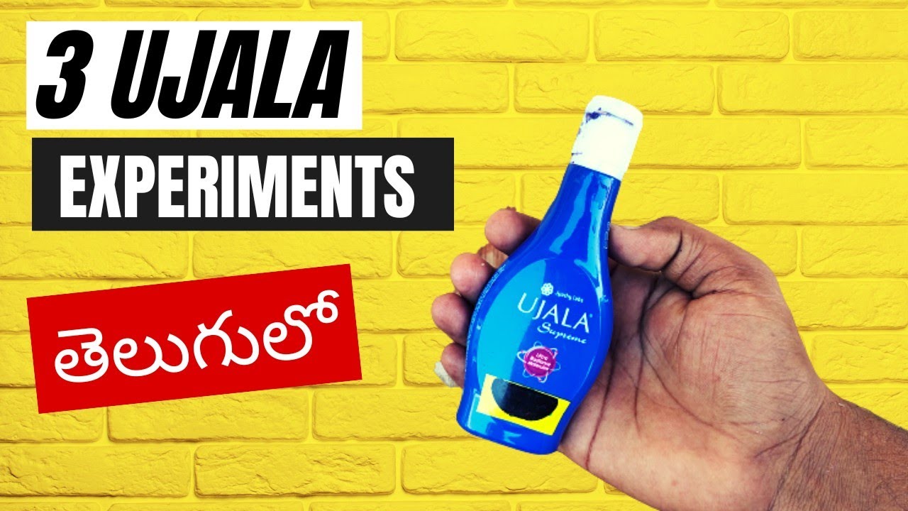 3 Amazing experiments with Ujala Liquid | Shocking reactions in telugu
