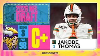 Vikings select Jakobe Thomas in Third Round, No. 98 overall | 2026 NFL Draft Grades & Reaction