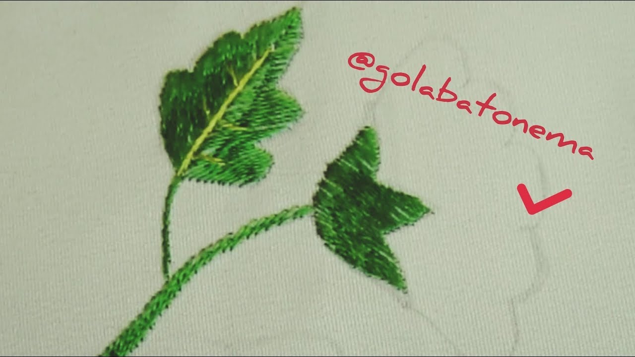 آموزش گلدوزی با دست مقدماتی | دوخت برگ | گلابتون ما