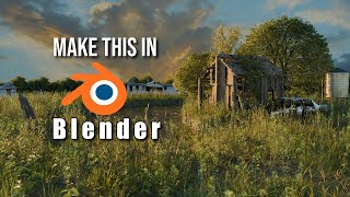 Abandoned Farm Environment Tutorial in Blender | Cinematic Lighting & Realism