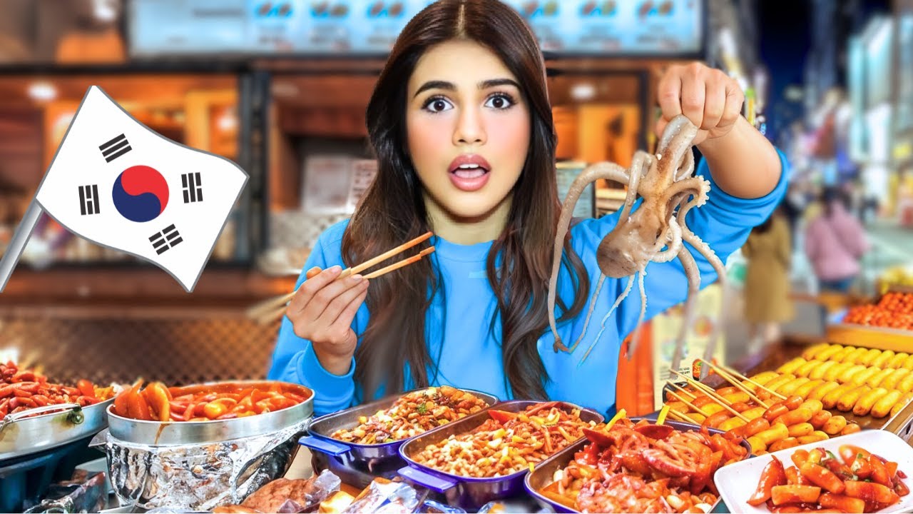 أكلت أغرب أكل شوارع في كوريا | ومرضت ! 😭