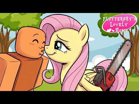 Carl's play date with Fluttershy 💕 #roblox #robloxhorror