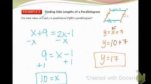 7.3 Proving That a Quadrilateral is a Parallelogram