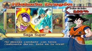 Dragon Ball Z Budokai Tenkaichi 4 - Modo historia Goku SSJBlue and Vegeta SSJBlue VS Golden Freezer