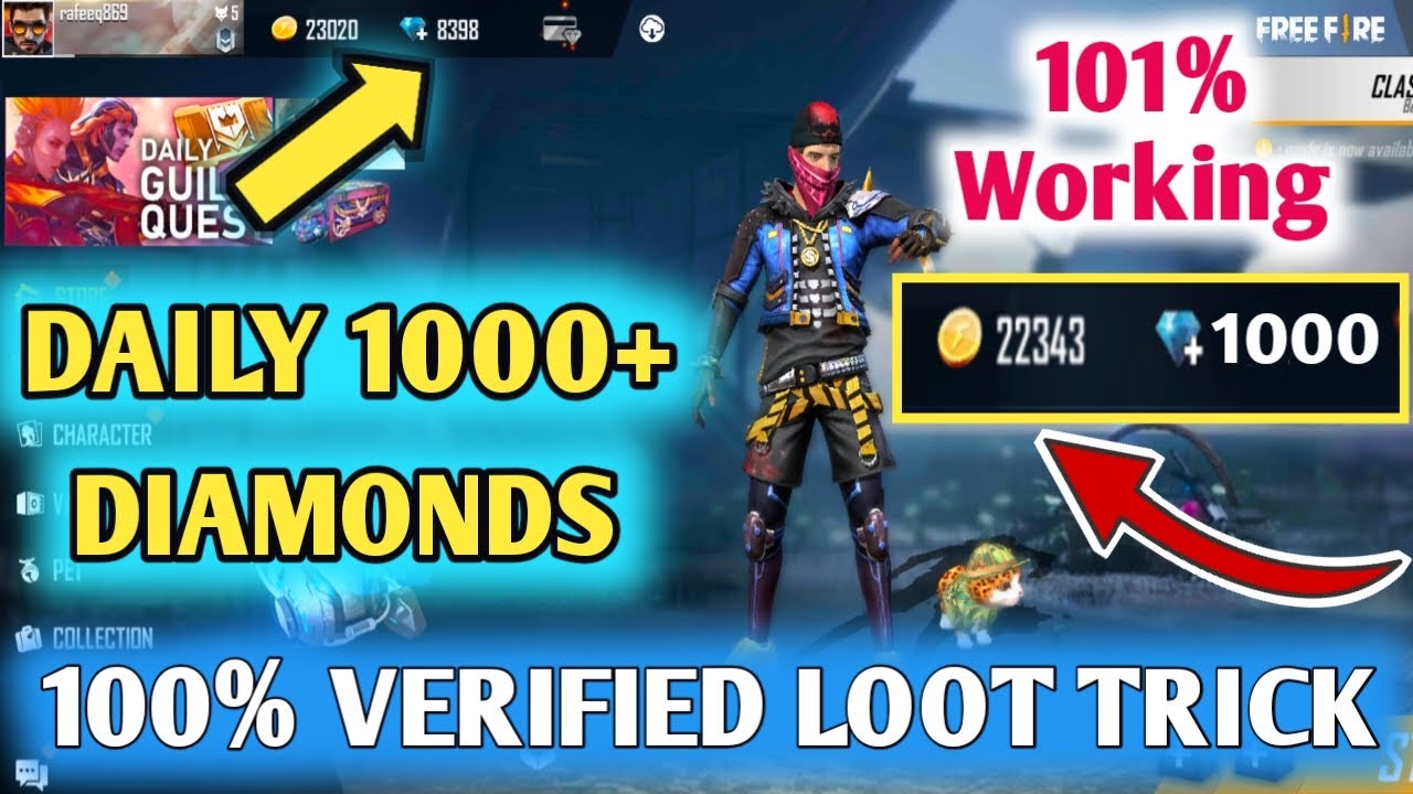 HOW TO GET FREE DIAMONDS IN FREE FIRE 100% VERIFIED || HOW ...