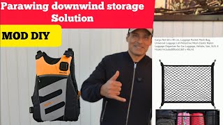 Parawing downwind backpack Storage Stowing Solution | ​SUP Vest Mod Beginner Lowkite foil wingfoil 