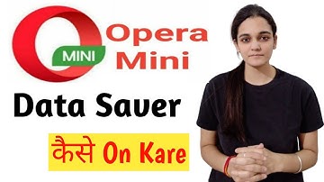 How to save data in Opera Mini? Save data with Opera Mini