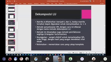 Metode Numerik BAB 2 : Sistem Persamaan Linear (Part.2)