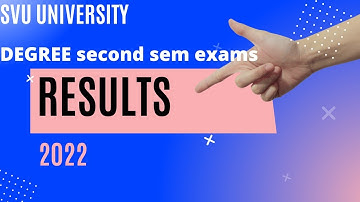 SVU degree 1st Year 2nd Semester Exam Results Nov/Dec 2021AVAILABLE!