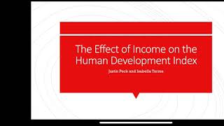 The Effect of Income on the Human Development Index | Econ Final Project