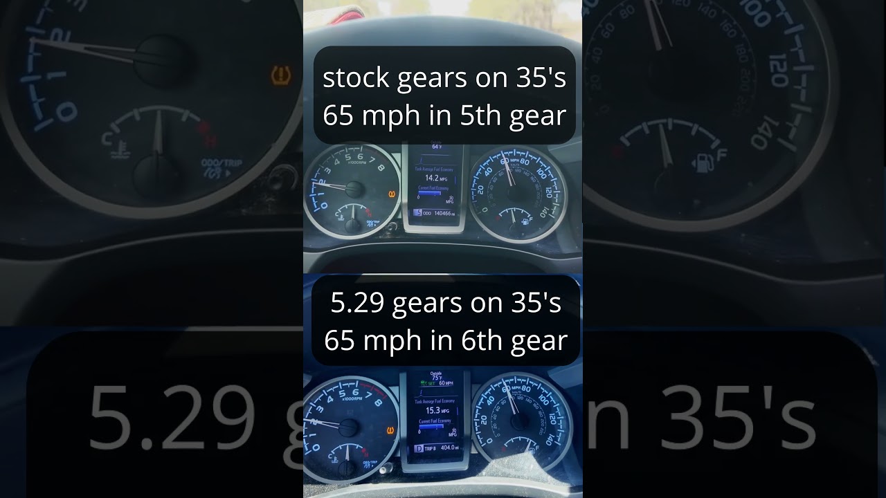 Tacoma 5.29 gears vs Stock 