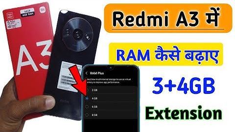 How to increase RAM in Redmi A3?/RAM Extension Setting