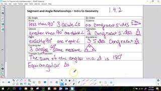 Notes 1 4 2 Math 2 Segment and Angle Relationships