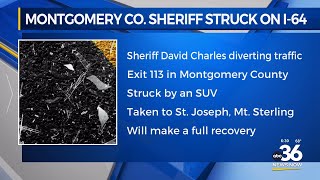 Montgomery County sheriff struck by SUV while diverting traffic on I-64