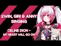 Celine Dion - My Heart Will Go On - 2wintails' Birthday Karaoke ft. Annytf & OniGiri