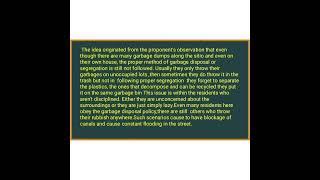 PROJECT PROPOSAL NSTP 2 | ENVIRONMENTAL LITERACY |PROPER GARBAGE DISPOSAL