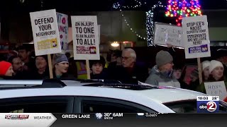 Hundreds gather in Appleton to protest deadly shooting of Minneapolis woman by ICE agent